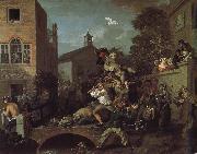 William Hogarth The auspices of the members of the election campaign china oil painting reproduction